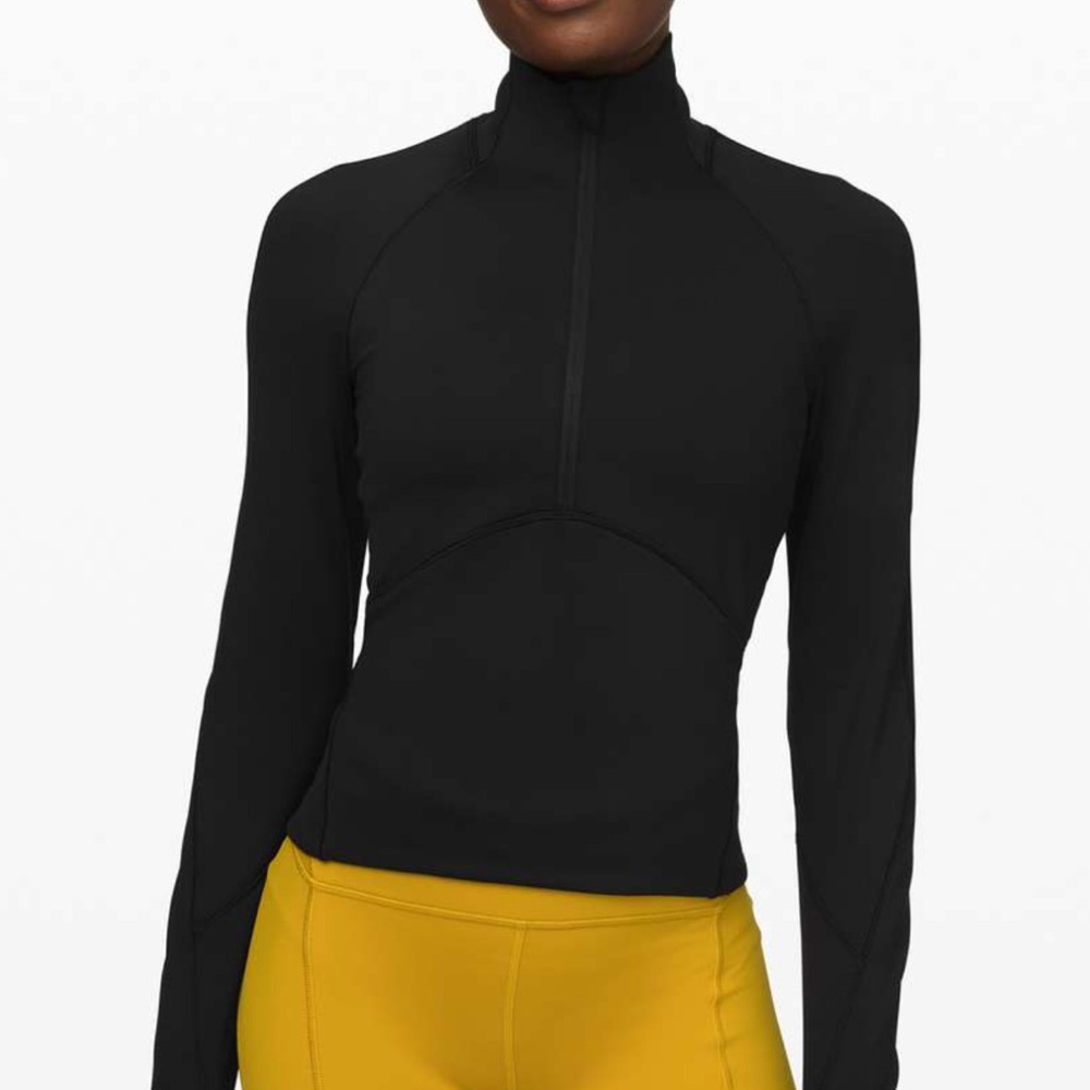 Lululemon Athletica Black Fitted Long Sleeve Bodysuit